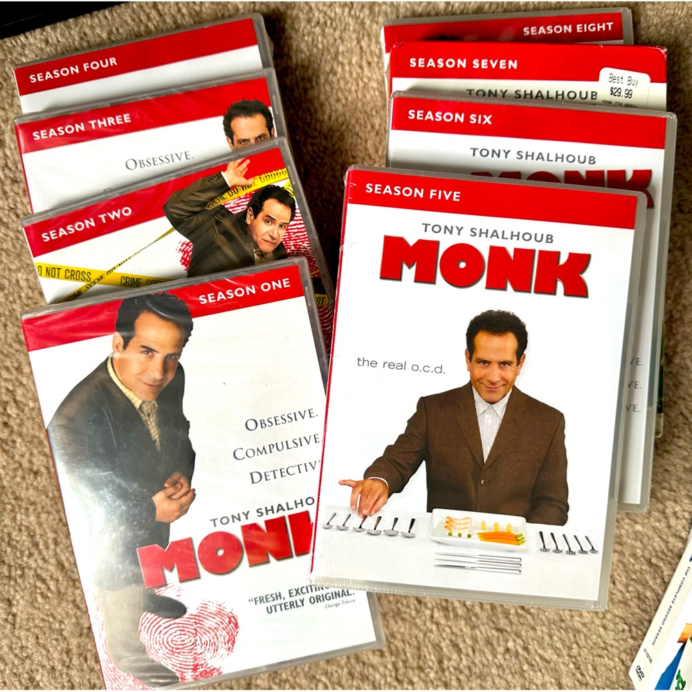 DVD collection of TV Show Monk Seasons 1-8